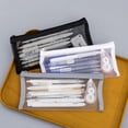 thumbnail image 1 of Under $1 Pencil Case, Transparent Mesh Large Capacity Rectangular Storage Pouch, Portable Stain-Resistant Stationery Bag for College Exams by PALIFEUR, 1 of 6