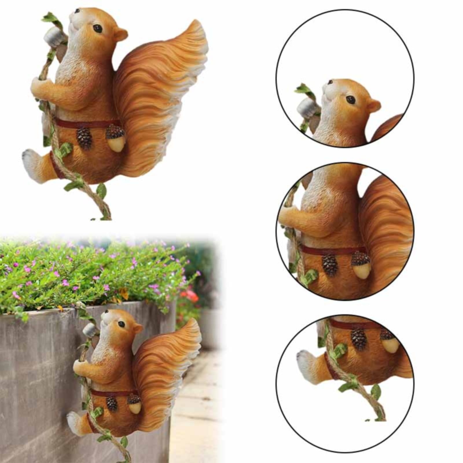 1*Pendant Big Sale! Small Squirrel Flower Pot Balcony Garden Resin