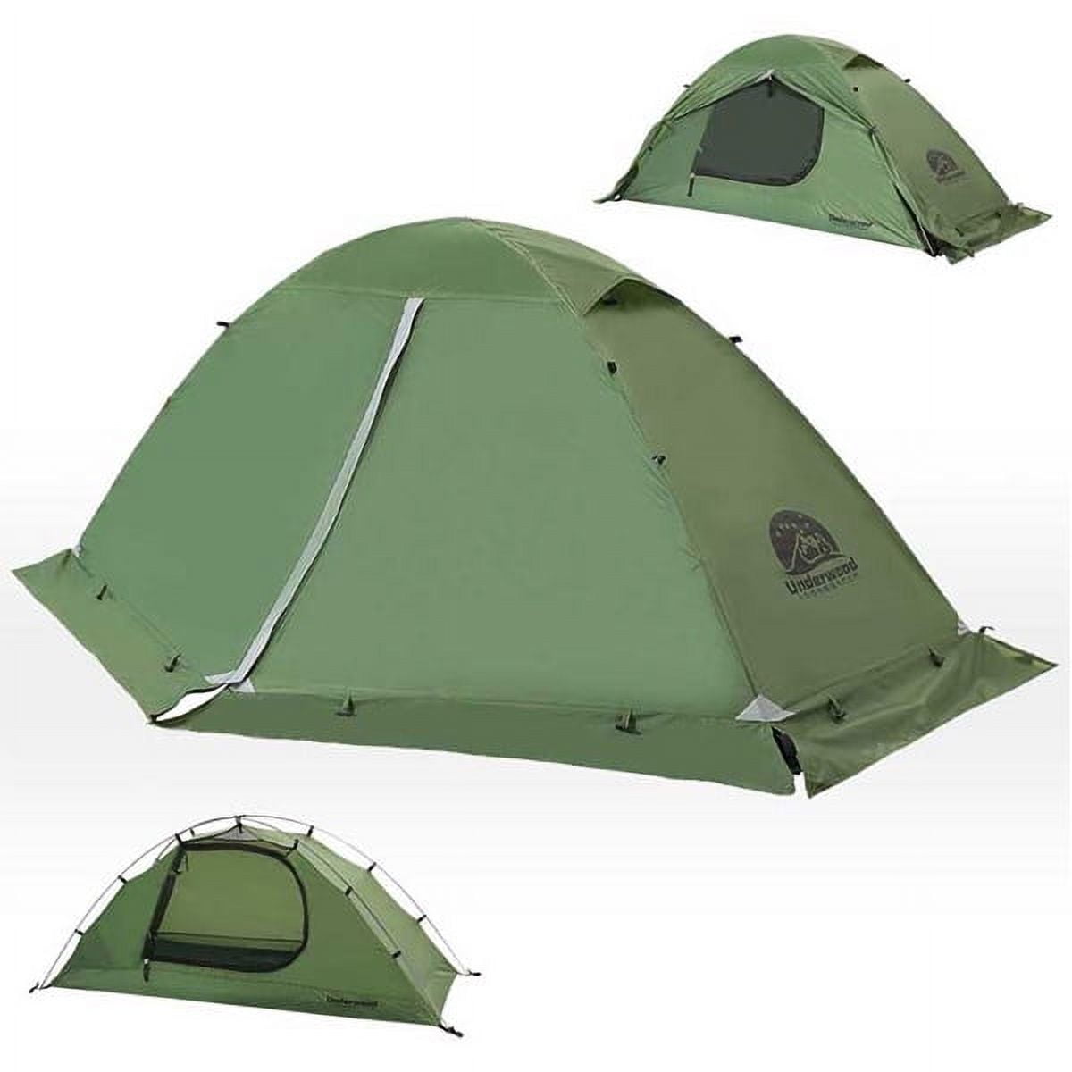 Tesleader 1 Person Backpacking Tent for 4 Season Waterproof Camping Tent for One Person Green 4 Pounds
