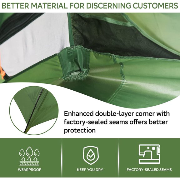 1 Person Crux Ultralight Backpacking Tent, Lightweight Waterproof Camping Tent, Easy Setup Outdoor Tent for Hiking, Mountaineering, Travel & Adventure