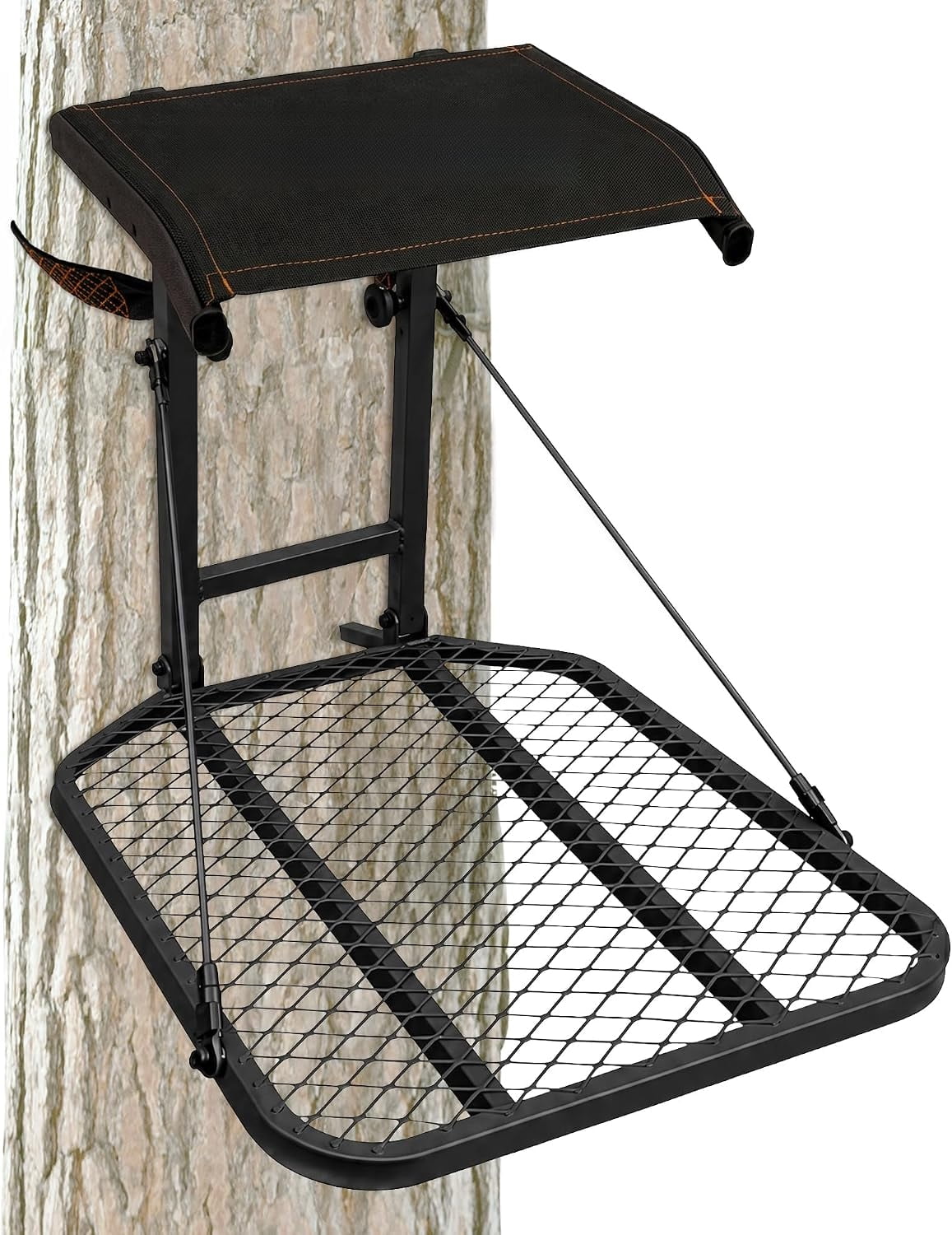 Contuction Sign The Captain Hang-On Treestand, 1-Person, with Seat, Steel Construction ...