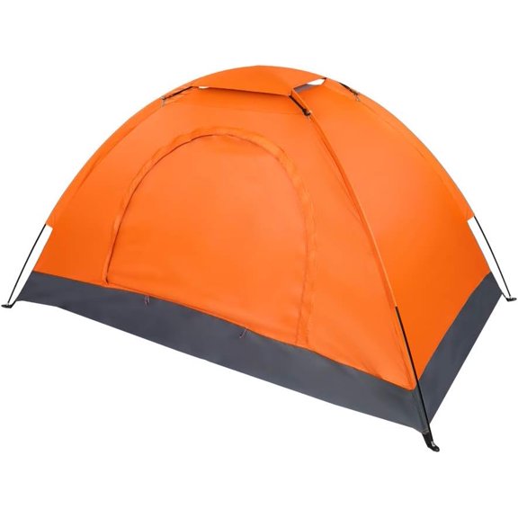 1 Person Waterproof Camping Tent, Lightweight 2.6 lbs Backpacking Dome Tent with Double Layer Door, Oxford Fabric & Fiberglass Poles, Easy Setup Portable Hiking Tent with Carry Bag for Camping