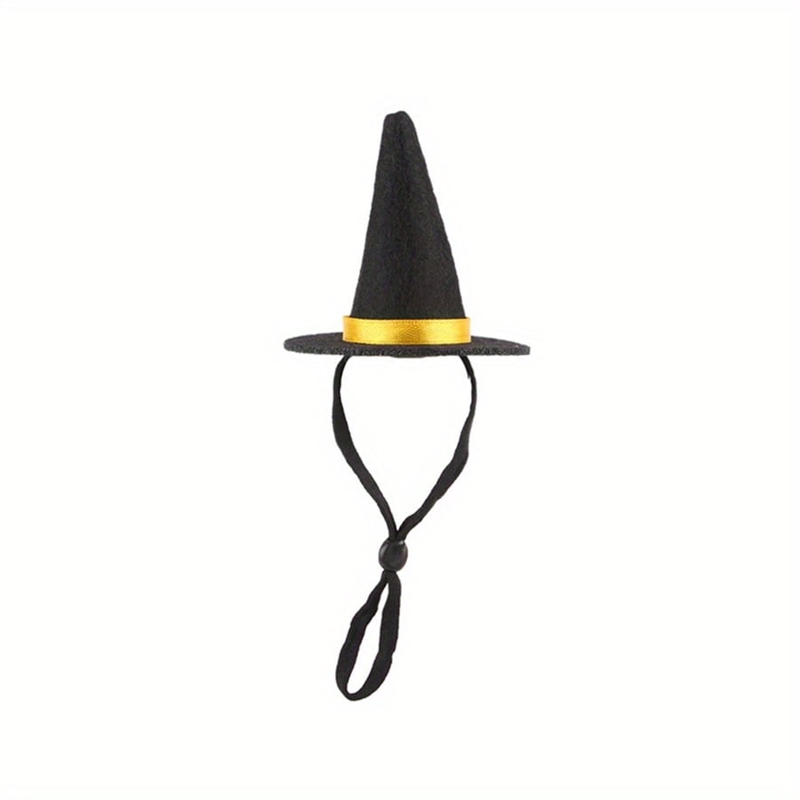 1 Pet Halloween Witch hat fabric material with adjustable elastic