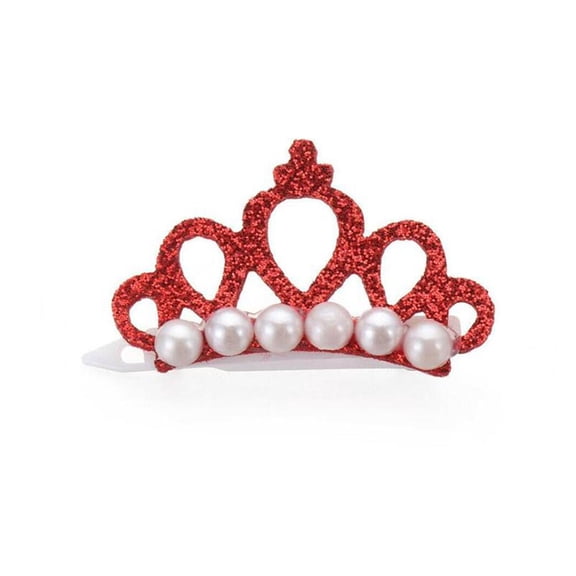 1*Pet Headwear Cat Grooming Crown Shape Bow-tie Hairpin Hair Bowknot Clip Q3E2