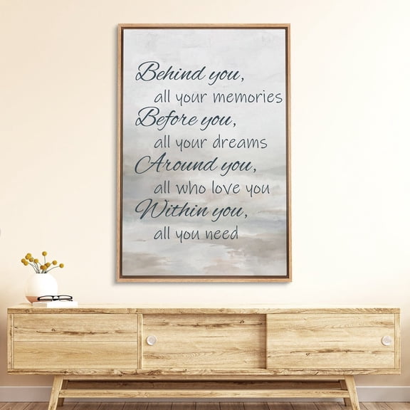 Behind You Inspirational Quote Poster, Unframed Size 8x12