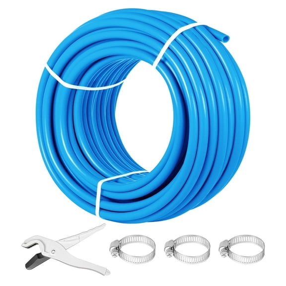 1" Pex Tubing 300ft - Blue Pex Pipe, Flexible Pex Hose, Non Oxygen Barrier Pex Tube for Hot & Cold Water, Radiant Floor Heating Systems