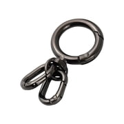 1 Pic Key Chain Quick Release Spring with 2 Key Rings Heavy Duty Car Keychain Organizer for Men and WomenBlack