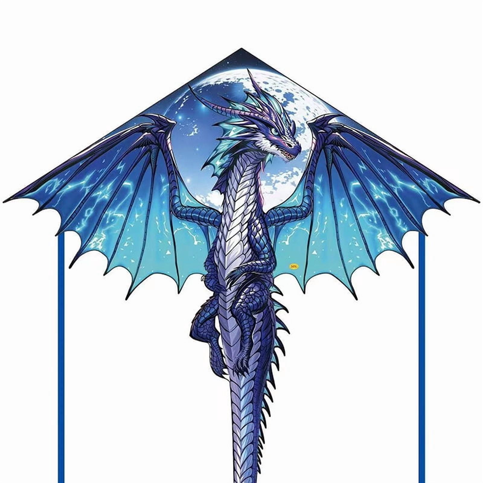 1 Piece 1.4M Large Dragon Kite For Kids And Adults Huge Pterosaur Kite Come Tail Easy To Fly Kites Outdoor Toy