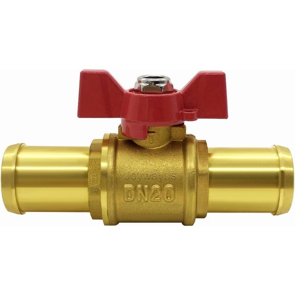1 Piece 1 Inch Hose Barb Ball Valve Shut Off Brass Fitting Air Gas Fuel Line Pipe
