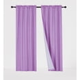 thumbnail image 1 of 1-Piece 100% Blackout Rod Pocket Solid Window Curtain Panel With Lined Backing 35" X 63" R64 Lilac, 1 of 2