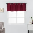 thumbnail image 1 of Diamond Home Modern Burgundy Solid Print Grommet Blackout Kitchen Valances, 52” x 18”, 1 of 3