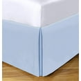 thumbnail image 1 of 1 Piece 100% Cotton 1000 Thread Count Luxury Box Pleated Bed Skirt 18" Inch Deep Pocket Hotel Quality Modern Bed Skirt California Queen Size (60"X84") - Light Blue Solid, 1 of 6