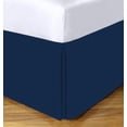 thumbnail image 1 of 1 Piece 100% Cotton 1000 Thread Count Luxury Box Pleated Bed Skirt 18" Inch Deep Pocket Hotel Quality Modern Bed Skirt Twin XL Size (39"X80") - Navy Blue Solid, 1 of 6