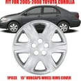 thumbnail image 1 of 1 Piece 15" Hubcaps Wheel Rims Cover Fit for 2005-2008 Toyota Corolla Compatible with Steel Wheels Snap on Installation(15-inch,Lacquer), 1 of 8