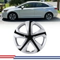 thumbnail image 1 of 1 Piece 16" Hubcap Wheel Rims Cover For 2016-2018 Honda Civic SEDAN Compatible With Steel Wheels Snap On Installation ABS+PC Material(16-Inch,Silver Lacquer & Black Lacquer), 1 of 7