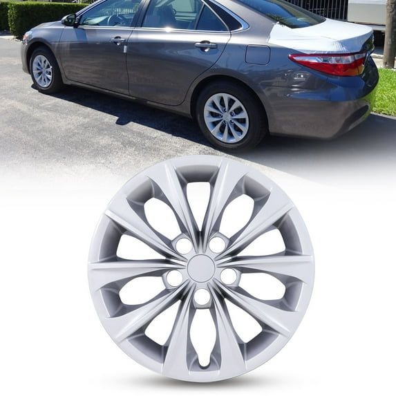 1 Piece 16" Hubcap Wheel Rims Cover Fit for 2015-2017 Toyota Camry /2015-2017 Toyota Camry Hybrid Compatible with Steel Wheels Snap on Installation(16-inch,Lacquer)