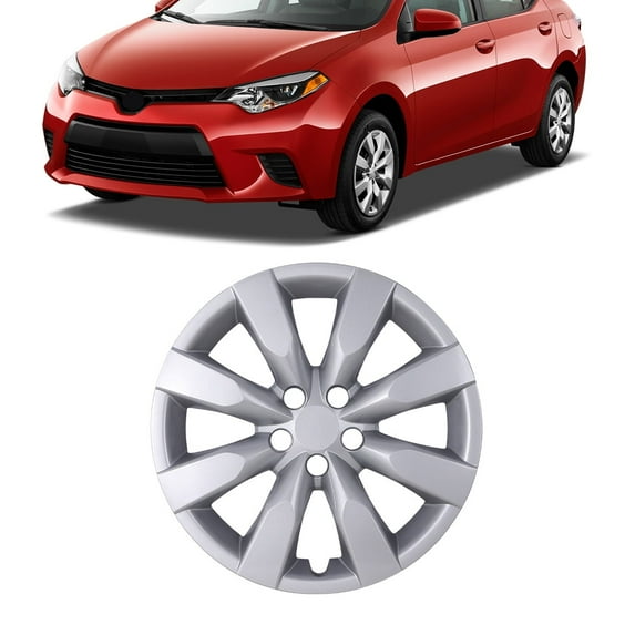 1 Piece 16" Hubcaps Wheel Rims Cover Fit for 2014-2016 Toyota Corolla Compatible with Steel Wheels Snap on Installation(16-inch,Lacquer)