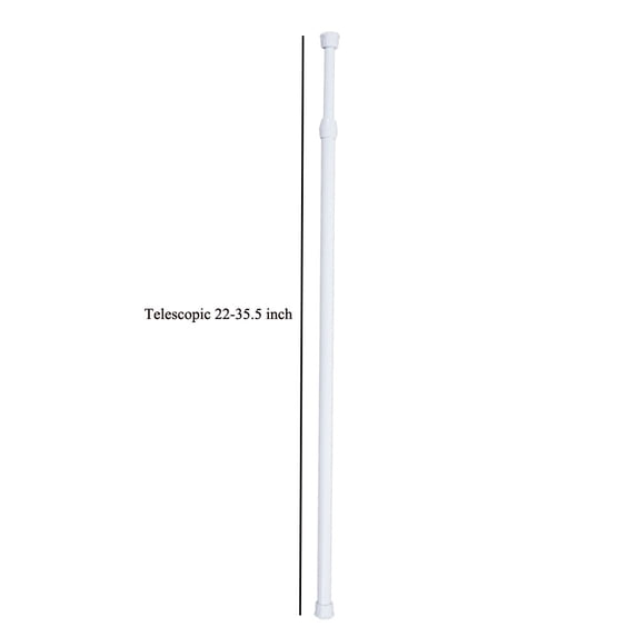 1 Piece 22 to 35.5Inch Tension Rod, 1 Inch Diameter Spring Tension Shower Rod No Drilling Extendable Round Head Anti-Slip Pole for Bathroom Bathtub Closet Shower Curtain Rods, Adjustable Room Divider