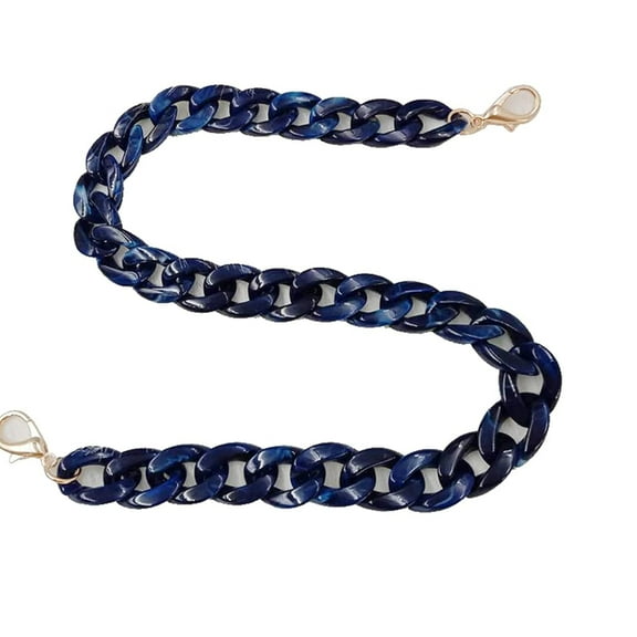1 Piece 23.6" Resin Bag Strap with Lobster Claw Clasps Acrylic Handbag Chain Strap Acrylic Purse Handbag Chain Strap Replacement Chain Strap for Shoulder Bag Handbag Purse, Royal Blue