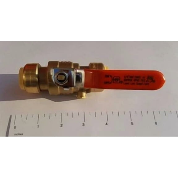 1 Piece 3/4" Push Fit Ball Valve With Drain Full Port New!