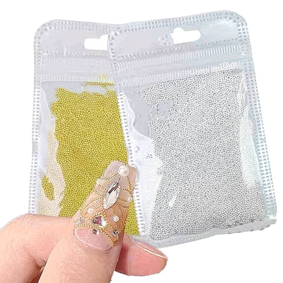 1 Piece, 5000 Pieces 0.8mm Nail Art Kava Fish Beads, Shiny Rhinestones, for 3D Decoration, Containing Micro Steel Beads, Suitable for Gel and Acrylic Manicure Patches