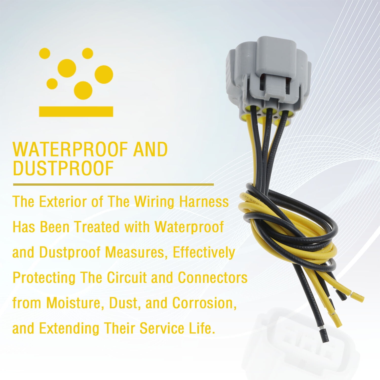 1 Piece 6-Wire 6-Pin LED Headlight Connector Pigtail for