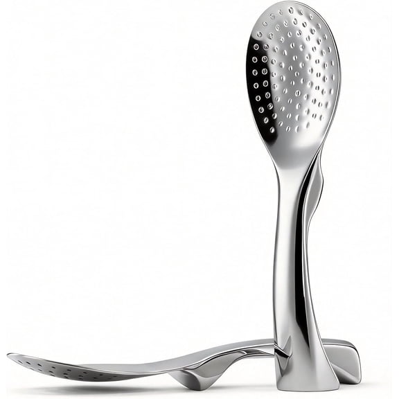 1 Piece 7.9 Inch Stainless Steel Rice Paddle Non Stick Serving Spoon Mirror Finish Kitchen Utensil