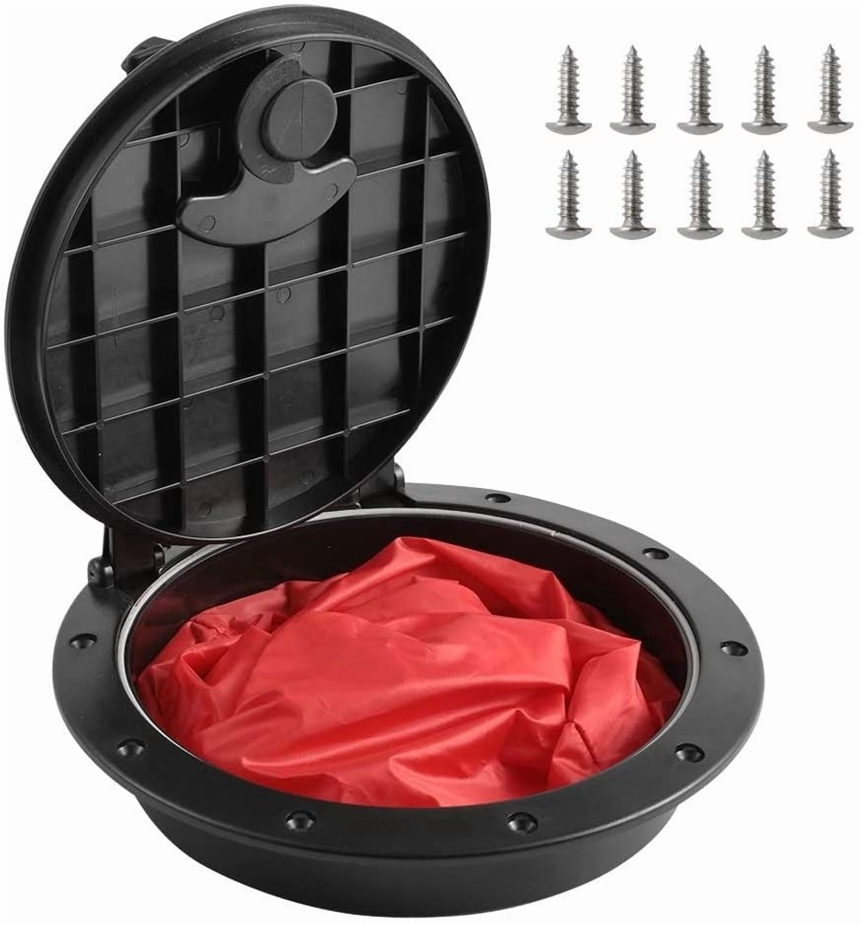 1 Piece 8 Inch Black Deck Plate Kit Storage Bag Kayak Boat Hatch Accessory