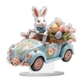 thumbnail image 1 of 1-Piece Acrylic Easter Bunny & Egg Display Stand, Boasts Charming 2D Floral Car Scene, Easter Bunny decorations, Table decorations for Party, Great for Enhancing Easter Party, 1 of 7