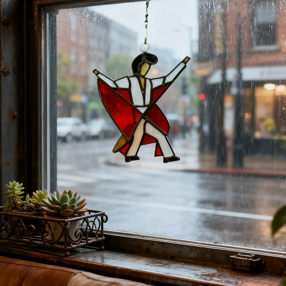 1 Piece Acrylic Handmade Spinner Window Hanging Decoration, Crafted With Handmade Acrylic Material For Durable Decorative Appeal, Unique Character - Inspired Silhouette For