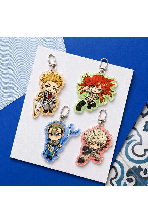 1 Piece Action Manga Acrylic Keychain, Rudo Enjin Zanka Riyo Anime Bag Charm, Gift for Fans