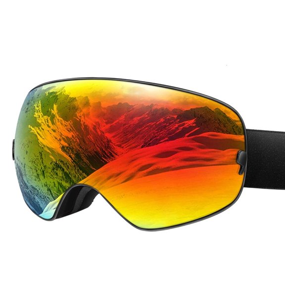 1 Piece Adjustable Flexible Snow Goggles Offering Clear Sight In Extreme Cold And Shock Resistance