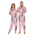 thumbnail image 1 of 1 Piece Adult Onesie Pajamas Cozy & Loose-Fit Sleepsuit Loungewear with Pockets Candy Canes and Christmas Tree Small, 1 of 7