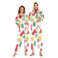 thumbnail image 1 of 1 Piece Adult Onesie Pajamas Cozy & Loose-Fit Sleepsuit Loungewear with Pockets Christmas Cookies Large, 1 of 7