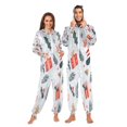 thumbnail image 1 of 1 Piece Adult Onesie Pajamas Cozy & Loose-Fit Sleepsuit Loungewear with Pockets Christmas Decorative Elements XXX-Large, 1 of 7