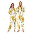 thumbnail image 1 of 1 Piece Adult Onesie Pajamas Cozy & Loose-Fit Sleepsuit Loungewear with Pockets Daisies and Bees Pattern X-Small, 1 of 7