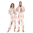 thumbnail image 1 of 1 Piece Adult Onesie Pajamas Cozy & Loose-Fit Sleepsuit Loungewear with Pockets Gingerbread Men Pattern Small, 1 of 7