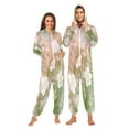 thumbnail image 1 of 1 Piece Adult Onesie Pajamas Cozy & Loose-Fit Sleepsuit Loungewear with Pockets Gradient Elegant Floral X-Small, 1 of 7