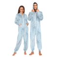 thumbnail image 1 of 1 Piece Adult Onesie Pajamas Cozy & Loose-Fit Sleepsuit Loungewear with Pockets Pastel Blue Bows and Dots X-Small, 1 of 7