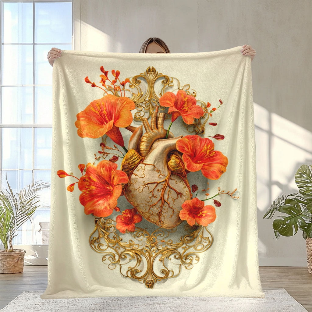 Anatomy Pattern Print Blanket