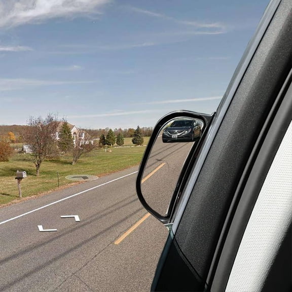 1 Piece Back Passenger Rear View Mirror Stick on B-Pillar for Second Row Door Safely Get-Off Adjustable Blind Spot Mirror Real Glass Car SUV Side View Mirror With Convex Surface