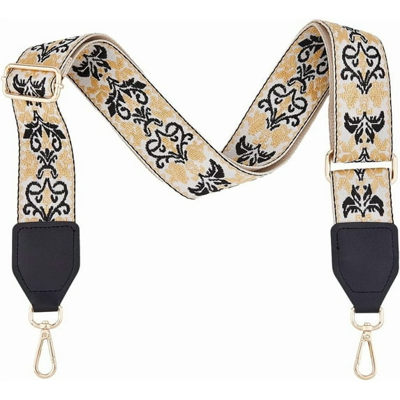 1 Piece Bag Strap Replacement Light Khaki Straps with Alloy Swivel Clasp 91-149cm Adjustable Polyester Shoulder Strap Bohemian Bag Straps