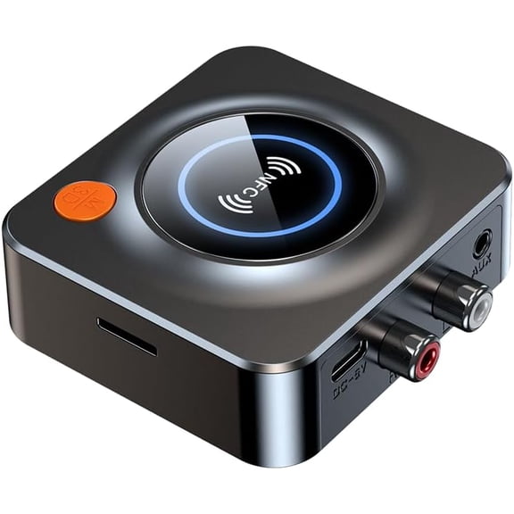 1 Piece Bluetooth Receiver for TV Wireless Audio Adapter Support NFC RCA 3.5 mm AUX with TF Card Output for Home Stereo Headphones Speakers Home Theater TV PC Car