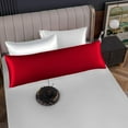thumbnail image 1 of 1 Piece Body Pillowcase Solid Red Body Pillowcase Size 20X65, 100% Egyptian Cotton, 800 Thread Count, Decorative Pillowcases, 1 of 5