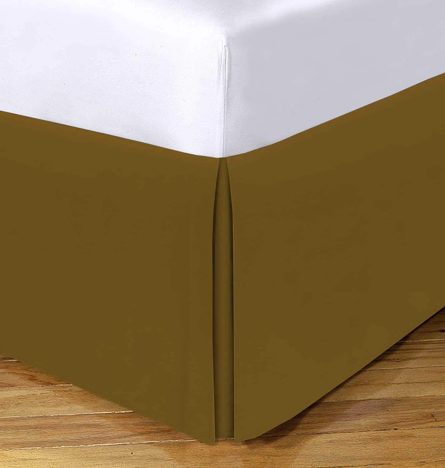 1 Piece Box Pleated with Split Corners 100 Egyptian Cotton Bed Skirt