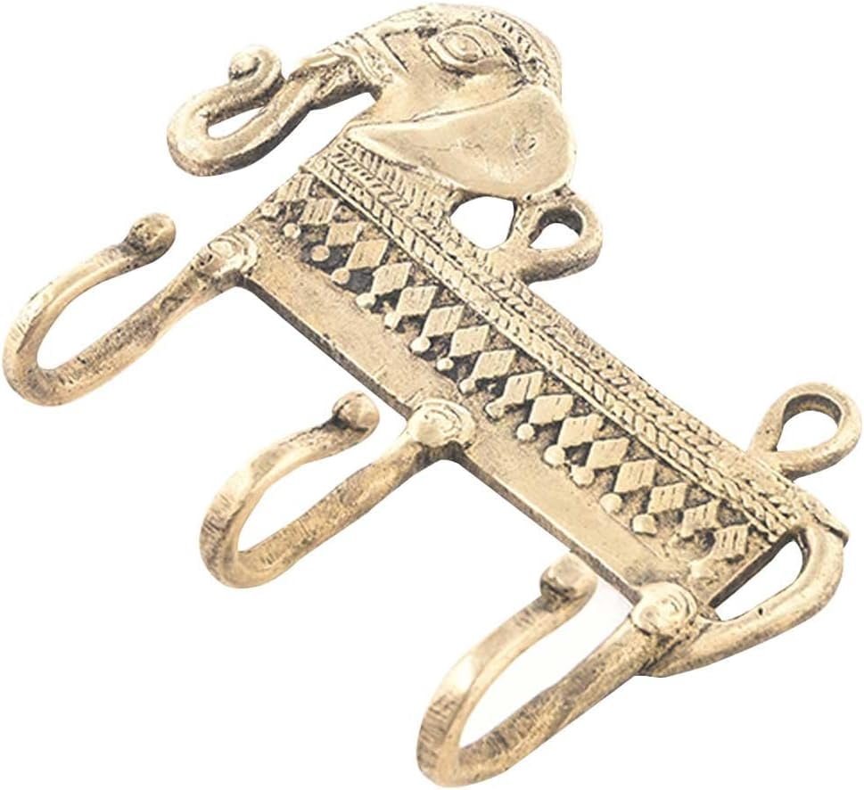 6-Piece Brass Butterfly & Animal Wall Hooks - Vintage Gold Coat Hooks For Kids Room, Purse Hanger, Key Holder