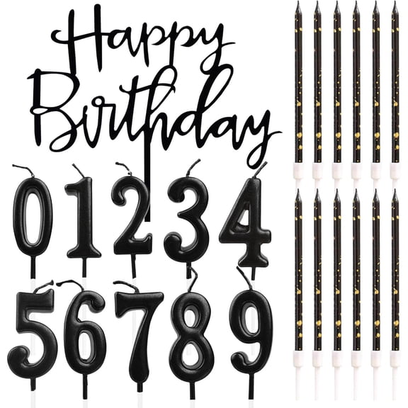 1 Piece Cake Insert With 10 Number Candles And 12 Candles, Birthday Cake Decoration, Cake Accessories