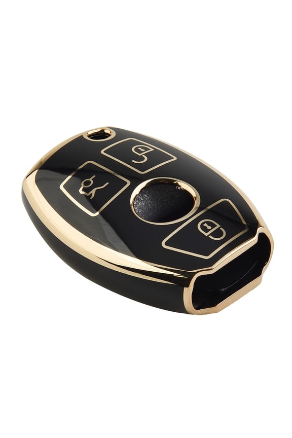 1 Piece Car Key Fob Chain For Benz Accessories Keychain Key Cover Case Black Fangkenuo