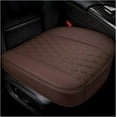 thumbnail image 1 of 1 Piece Car Seat Bottom Covers Pad for Most Vehicles Car Accessories Anti Slip Leather Auto Front Seat Cushion Cover with Storage Pocket Seat Protector Wrap Around The Bottom, Coffee, 1 of 10