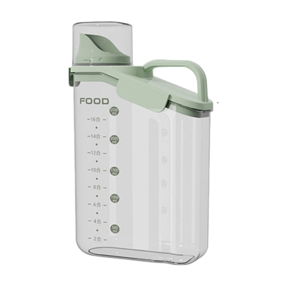 1 Piece Cereal Containers Storage, 2800ml Airtight Large Dry Food Storage Containers with Pouring Spout Measuring Cup for Snacks Grain Rice,BPA Free Dispenser Plastic Bin